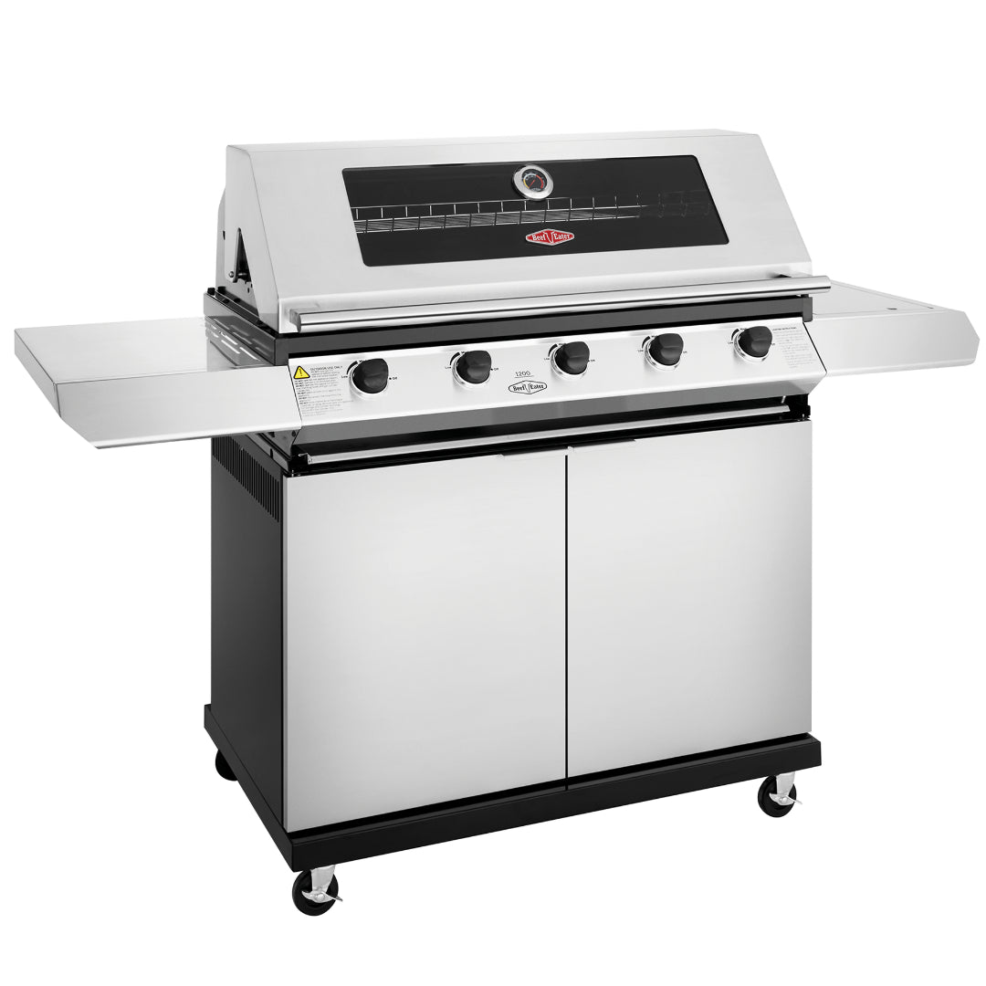 BeefEater 1200S Series 5 Burner Gas Barbecue with Cabinet Trolley and Side Burner