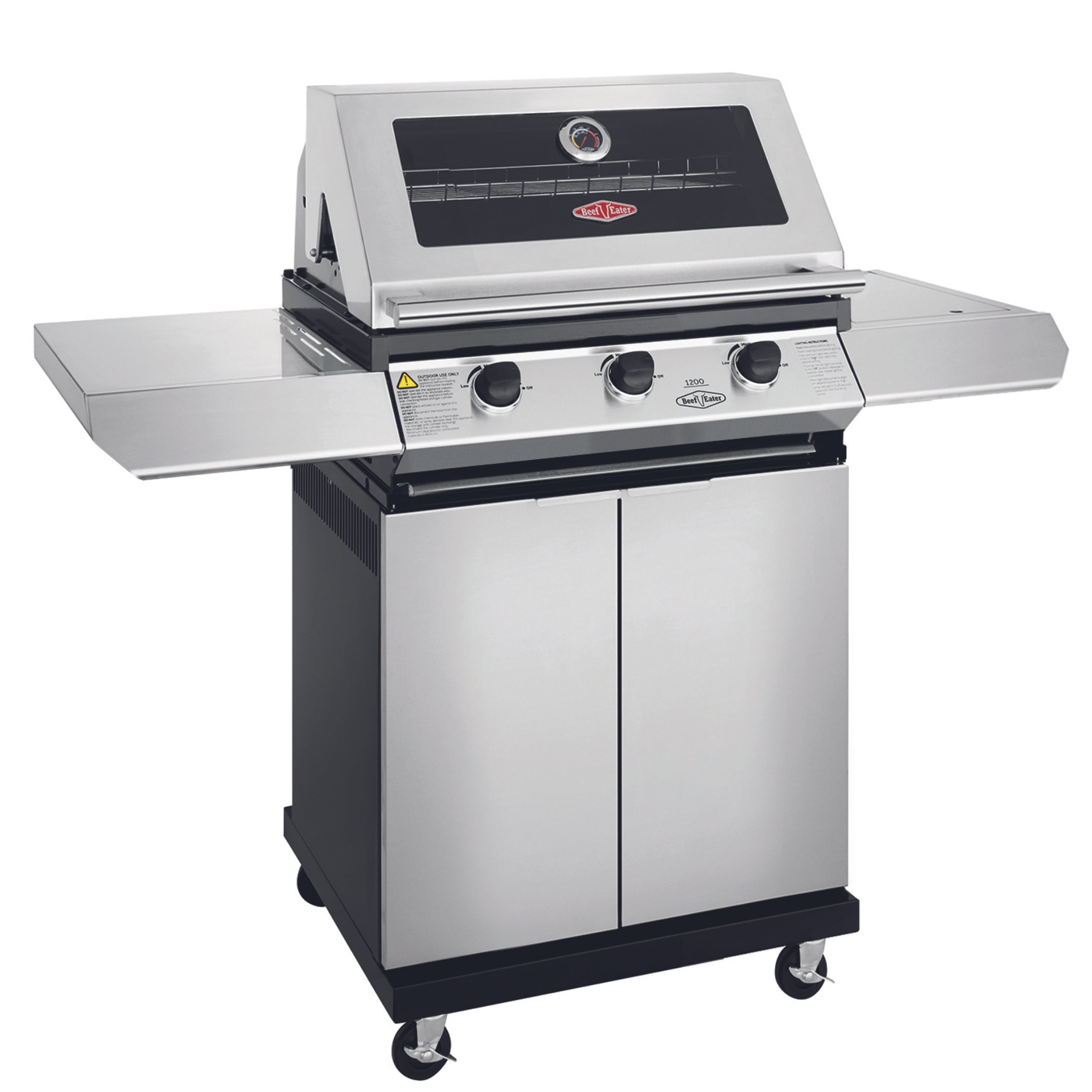 BeefEater 1200S 3 Burner Cabinet Trolley and sideburner