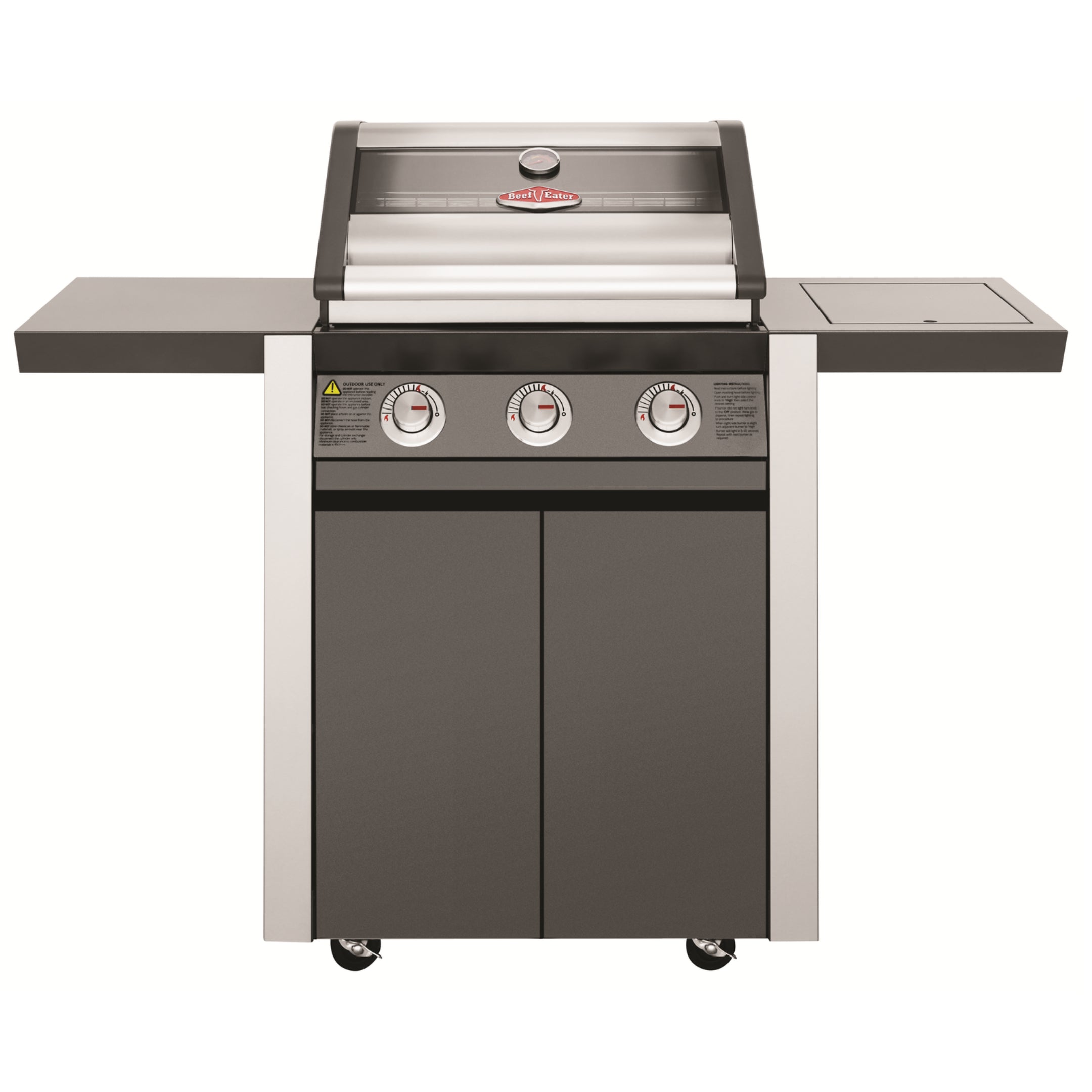 Beefeater 1600E 3 Burner BBQ & Side Burner Trolley