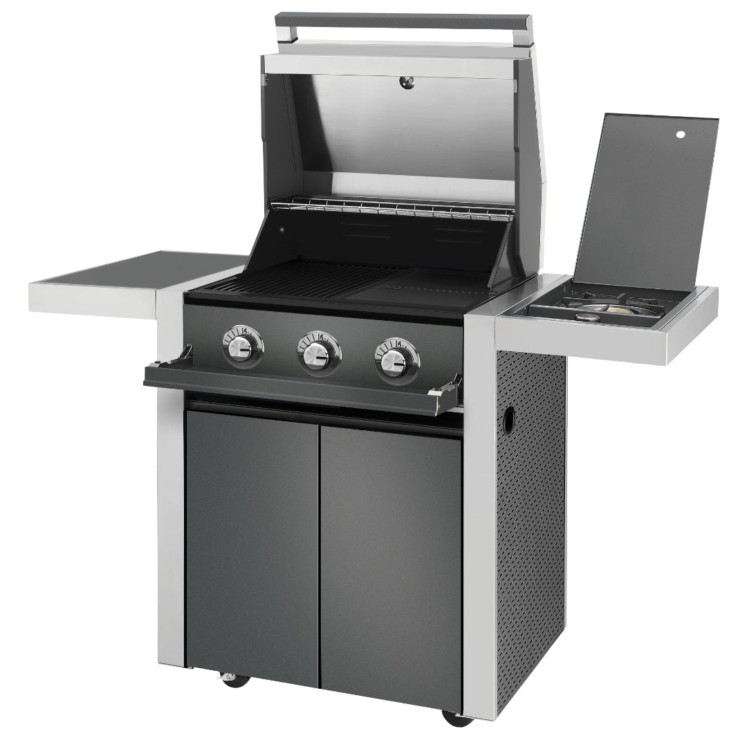 Beefeater 1700 3 Burner BBQ & Side Burner Trolley