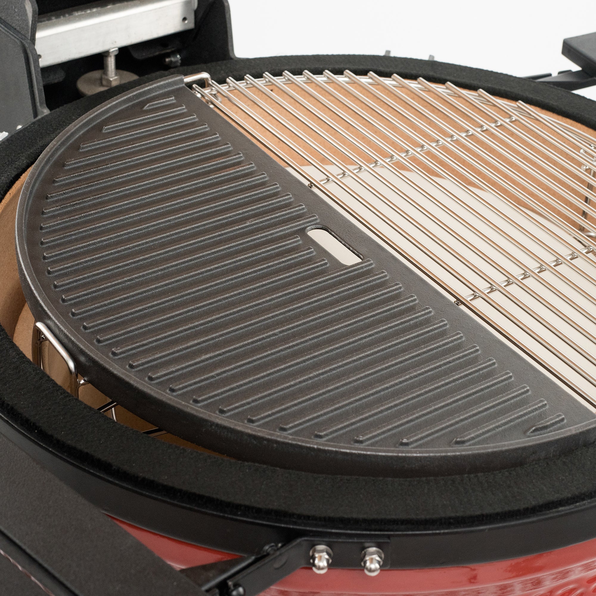 Kamado Joe Half Moon Cast Iron Reversible Griddle For Classic Joes