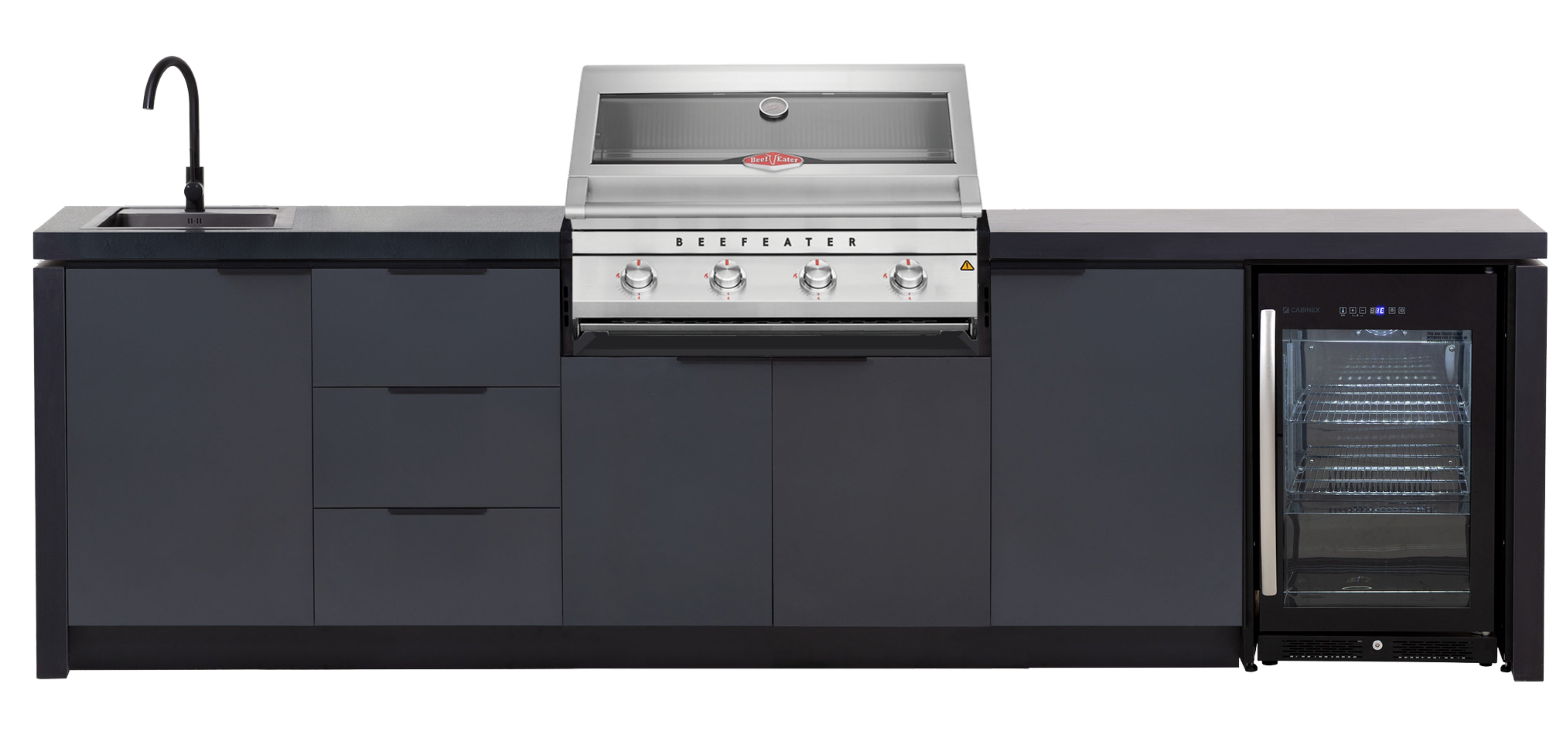 Cabinex Premium Outdoor Kitchen Paired with Beefeater 7000 4 Burner
