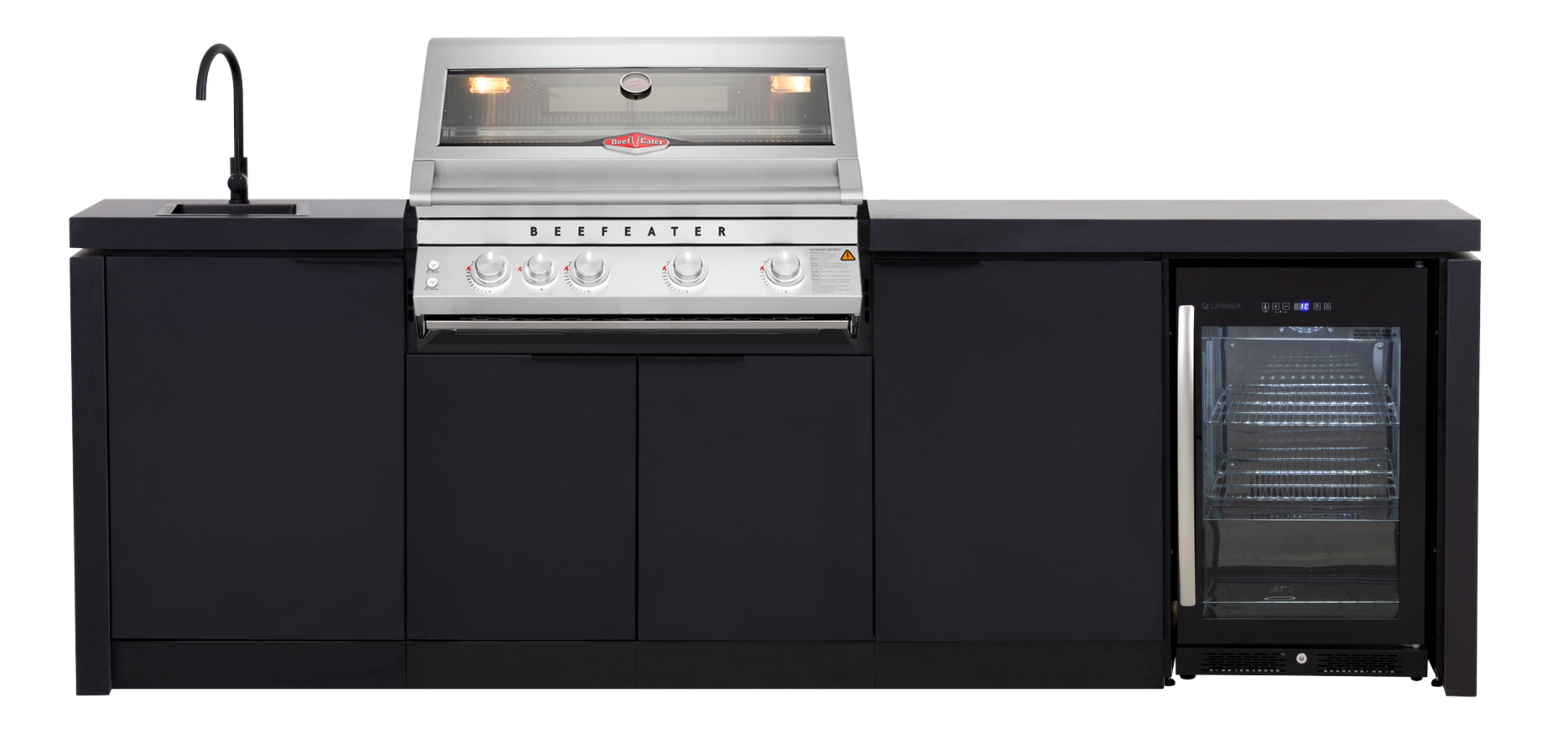 Cabinex Classic Outdoor Kitchen Paired with Beefeater 7000 4 burner