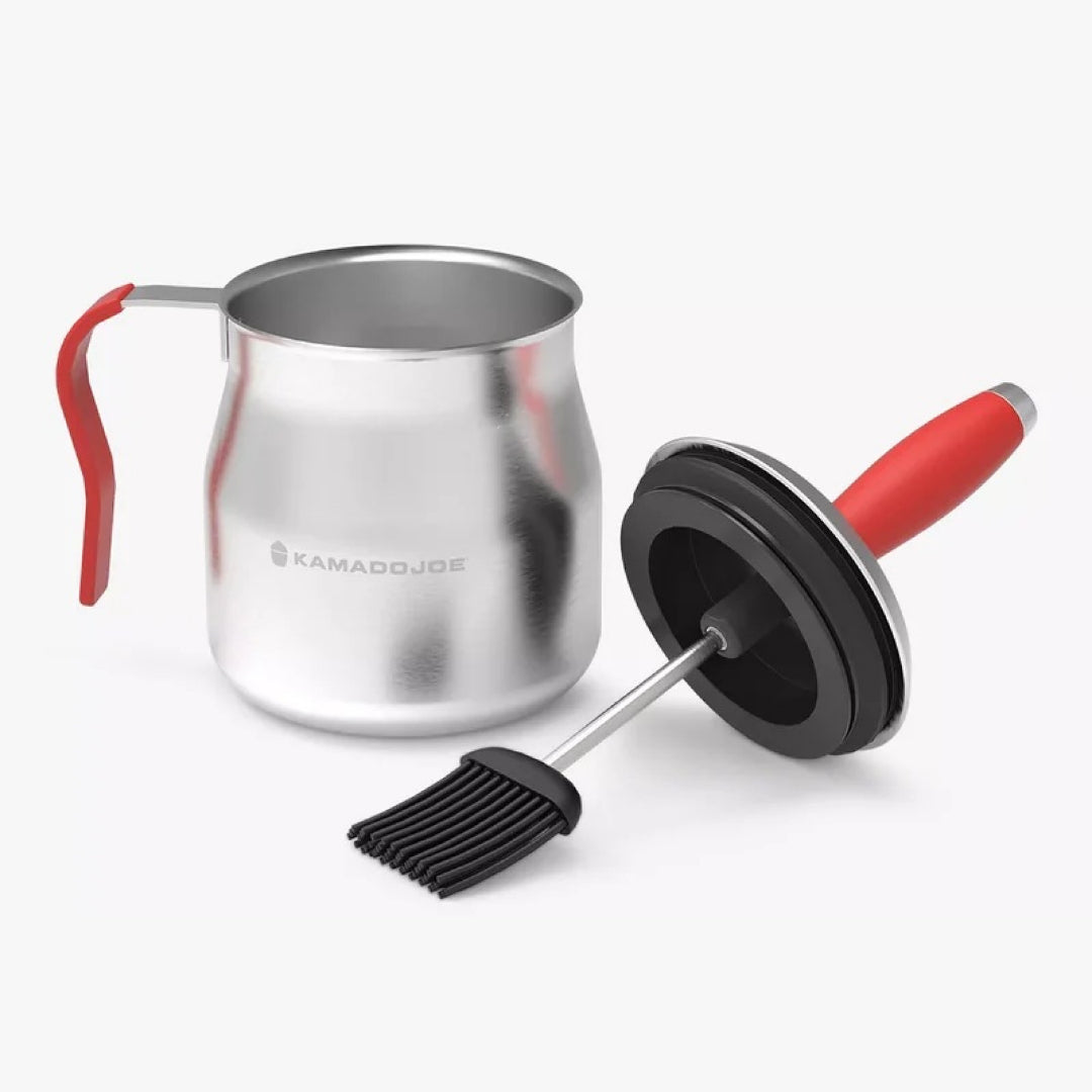 Kamado Joe Krafted Stainless Steel BBQ Basting Pot & Brush