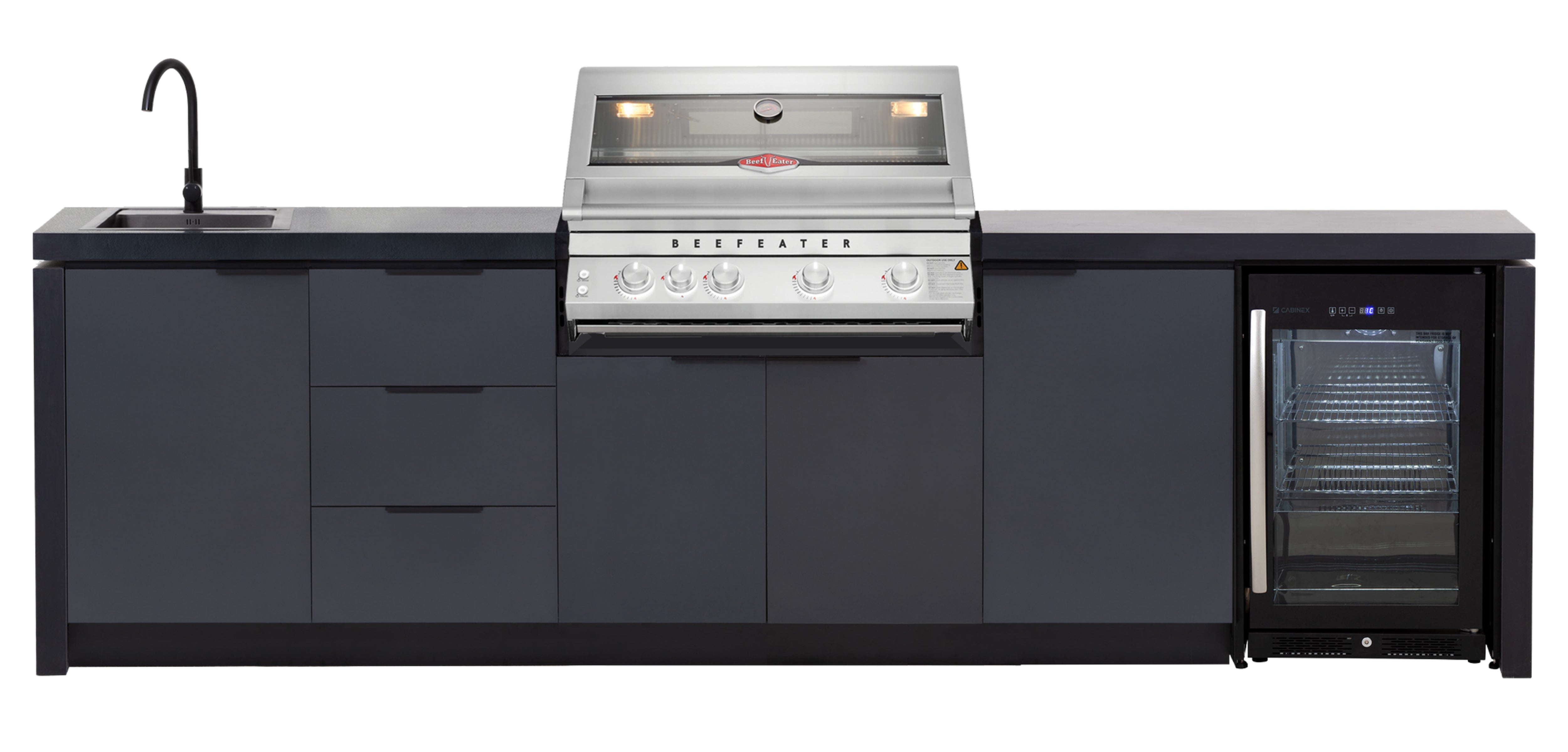 Cabinex Premium Outdoor Kitchen Paired with Beefeater 7000 4 Burner