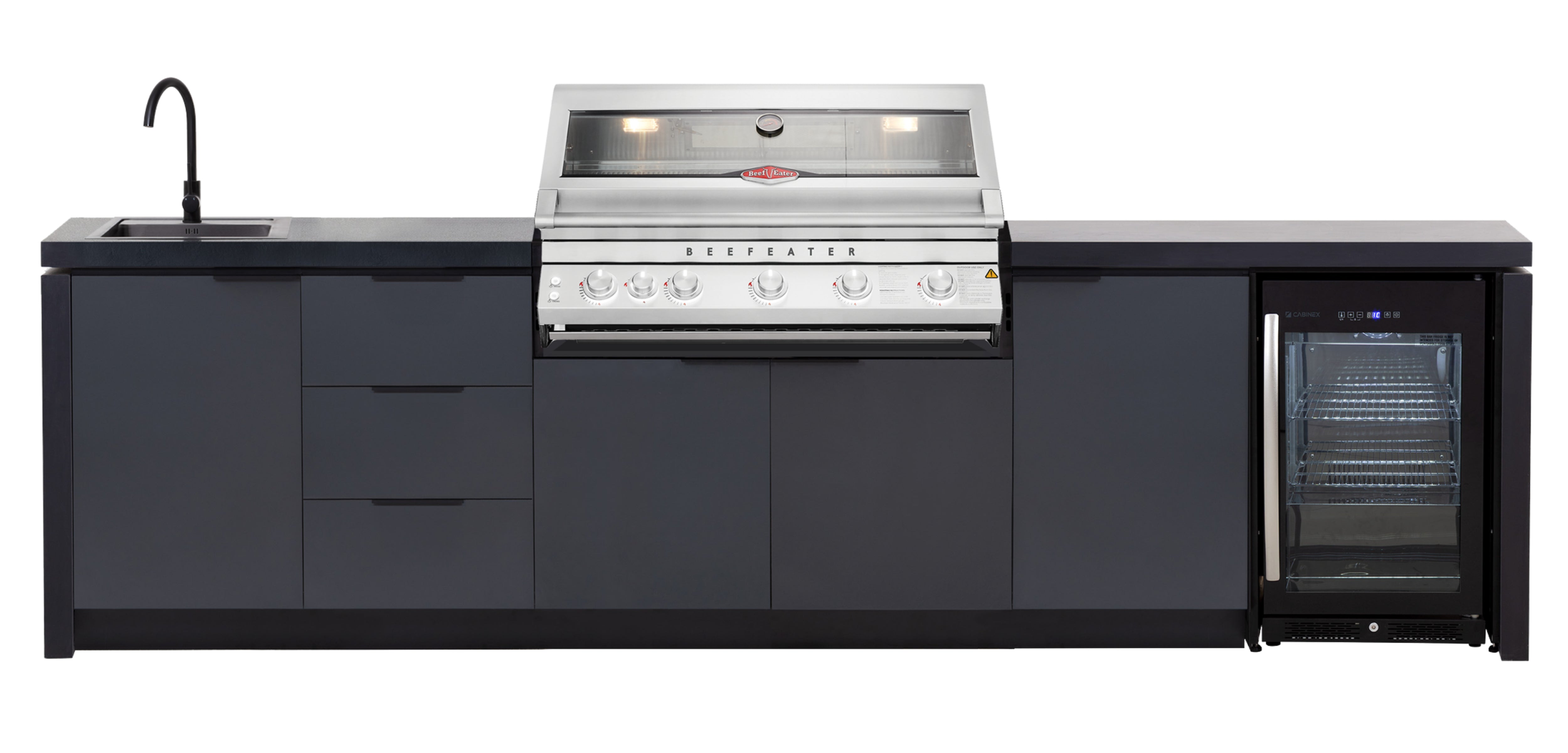 Cabinex Premium Outdoor Kitchen Paired with Beefeater 7000 5 Burner