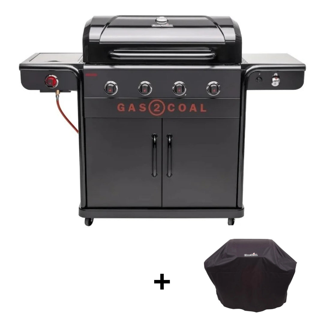 Char-Broil Gas2Coal 4 Special Edition Hybrid BBQ + Free Cover